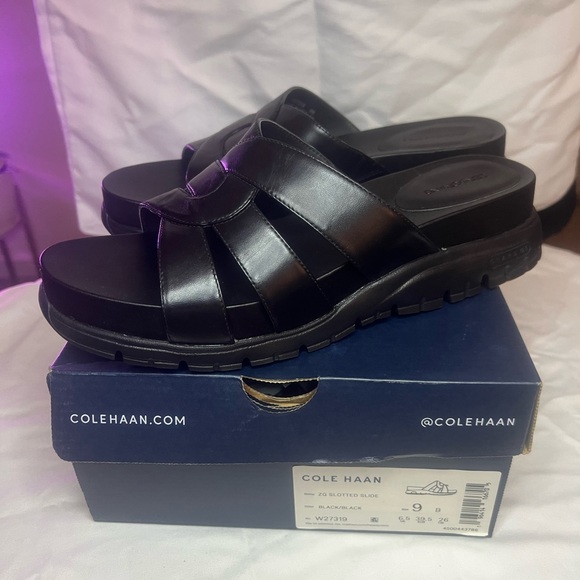 🔥Cole Haan Zero Grand Black Slide Sandals🔥 - Picture 6 of 9